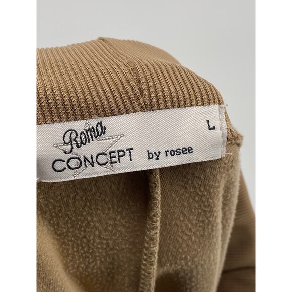 ROMA CONCEPTS By ROSEE Women's Brown Faux Suede Drawstring Sweatpants SZ L - Picture 7 of 10